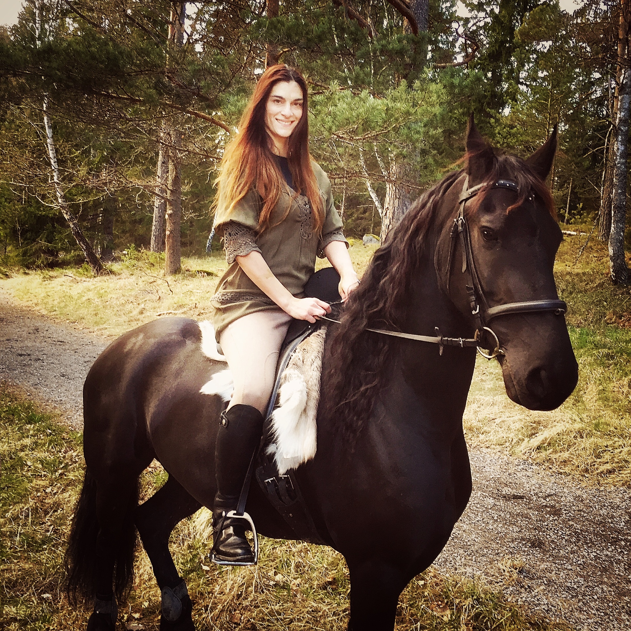 Actress on a horse